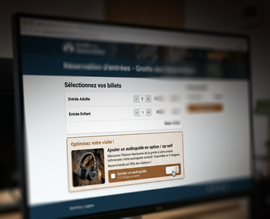 Vente en ligne d'entrées et d'audioguide pour une grotte Qweekle